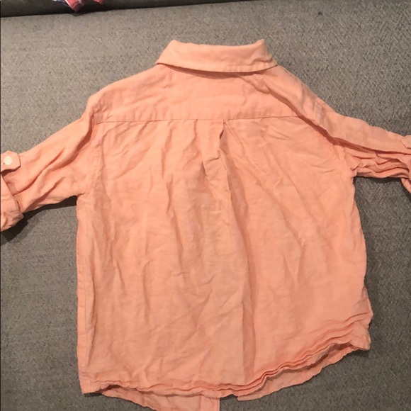 Janie and Jack Peach Linen Shirt - Picture 3 of 3